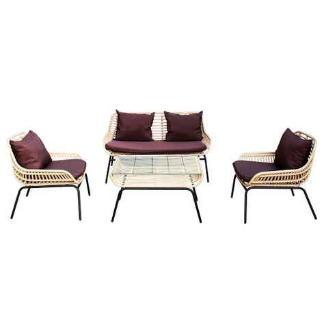 Juego living terraza java cojin cafe-0