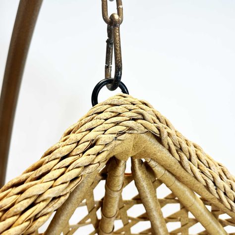 Silla Colgante Hawái L Caramelo Cojín Marfil-2