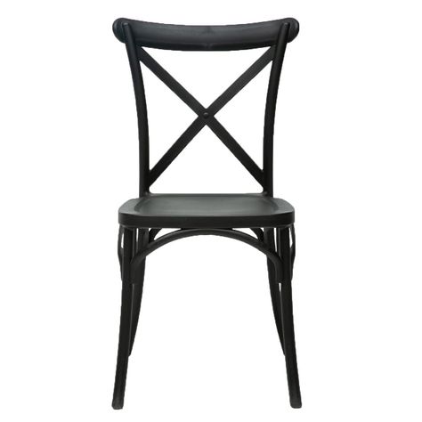 SILLA DISEÑO COMEDOR RETRO NEGRA-1