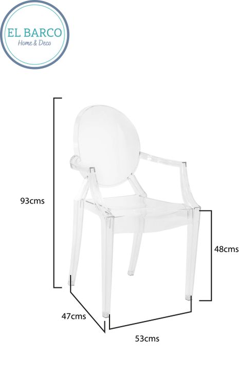 Silla Louis Ghost Con Brazos-3