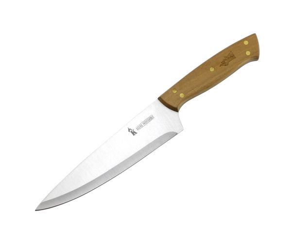 SET PARRILLERO TABLA + CUCHILLO CON FUNDA DE CUERO CAFÉ-1