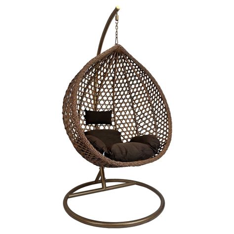 Silla Colgante Hawái M Chocolate Cojín Café-0