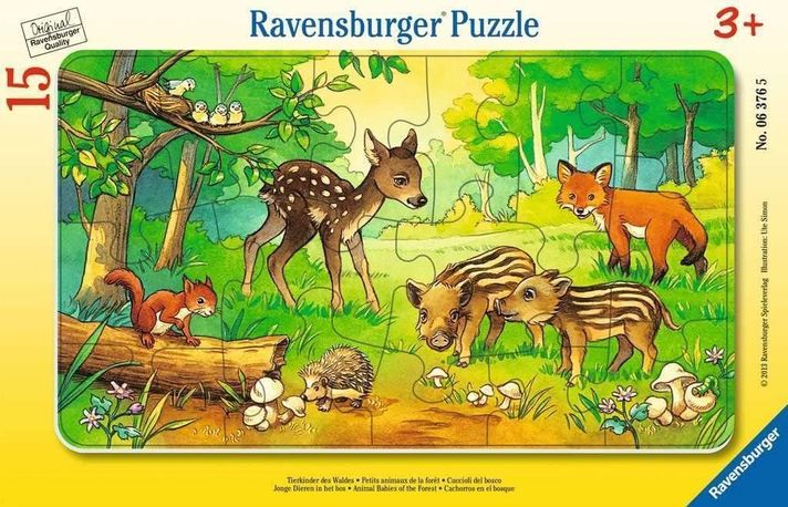 Puzzle enmarcado - Animalitos del bosque-0