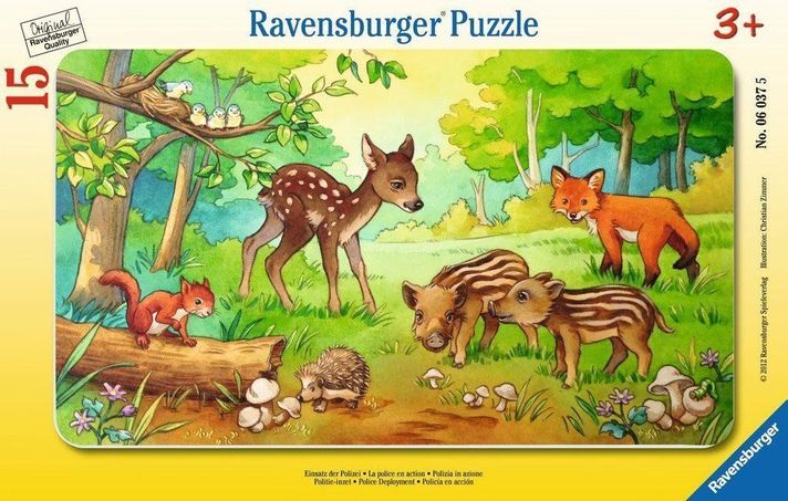 Puzzle enmarcado - Animalitos del bosque-1