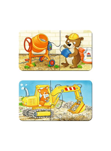 Mi primer puzzle - Animales en la construcción-1