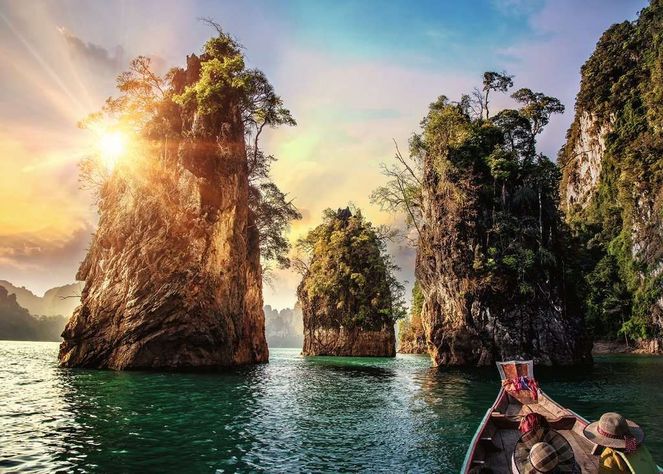 Puzzle Tres rocas en Cheow, Tailandia - 1000 piezas-1