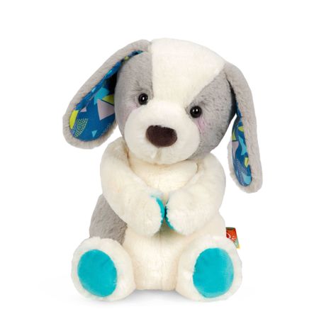 Peluche perro - Blanco y gris-0