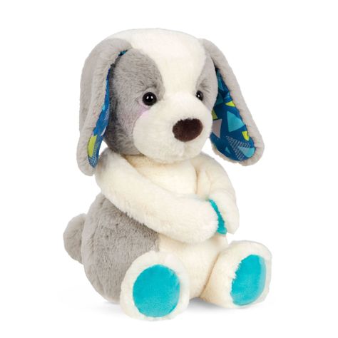 Peluche perro - Blanco y gris-3