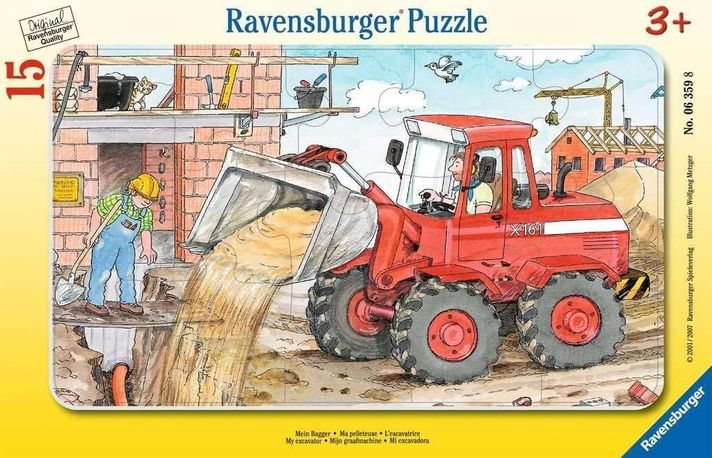Puzzle enmarcado - Excavadora-0