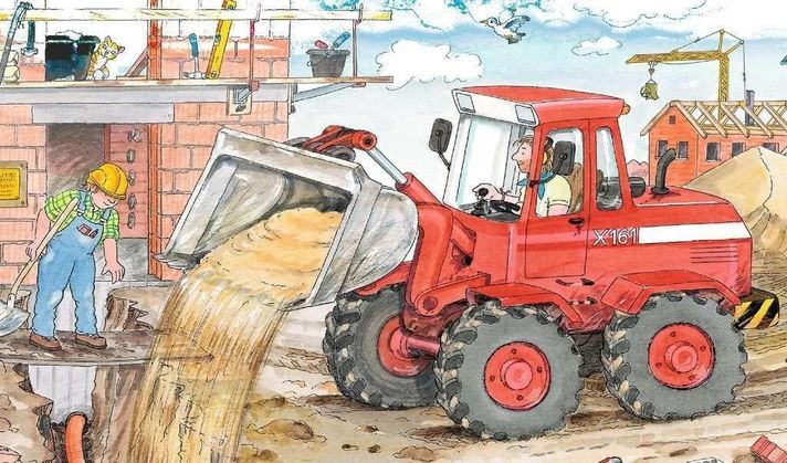Puzzle enmarcado - Excavadora-2