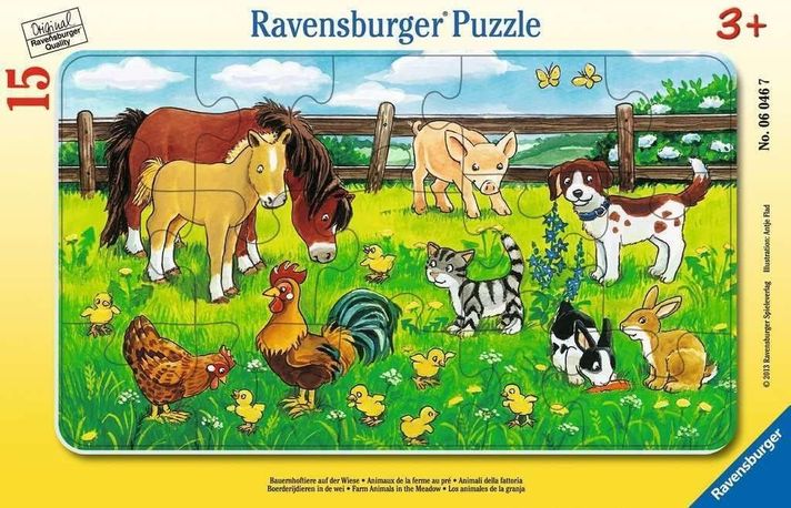 Puzzle enmarcado - Animales de la granja-0