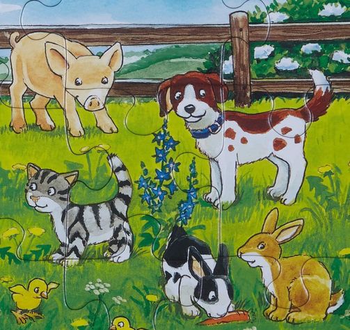 Puzzle enmarcado - Animales de la granja-1