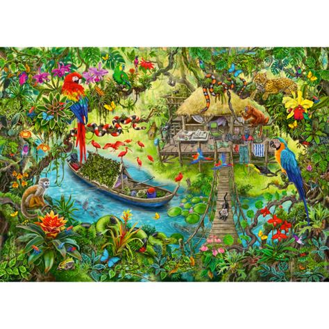 Puzzle En la Expedición a la jungla - 368 piezas-1