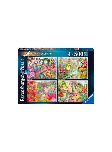 Puzzle Días felices Jardines Gloriosos - 4x500 piezas-0