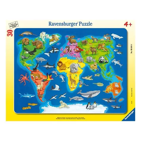 Puzzle enmarcado - Animales del mundo-1