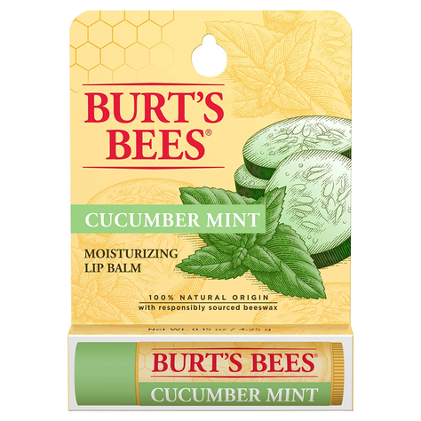 BÁLSAMO LABIAL DE PEPINO Y MENTA ; 6/0.15oz Burt's Bees-0