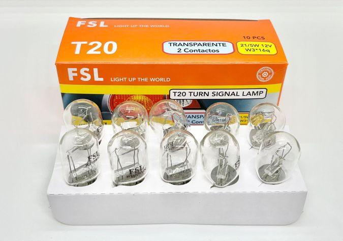 AMPOLLETA T20 21/5W 12V (W3*16Q) TRANSPARENTE X 10 UNIDADES-1