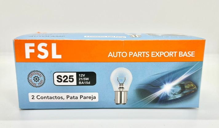 AMPOLLETA S25 12V 21/5W (ba15d) 2CONTACTOS, PATA PAREJA FSL X20 UNIDADES-2