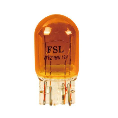 AMPOLLETA T20 WY21W/5W 12V (W3*16D) AMBAR 2CONTACTOS FSL X 10 UNIDADES-0