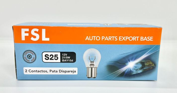 AMPOLLETA S25 12V 21/5W (bay15d) 2CONTACTOS PATA DISPAREJA FSL X 20 UNIDADES-1