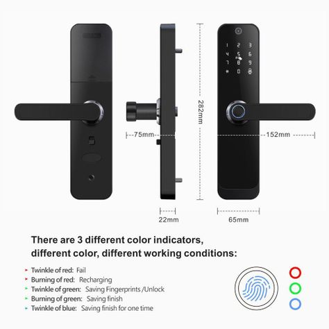 Cerradura Wifi Inteligente Con Cámara HR07-P Con Lector De Huella-4
