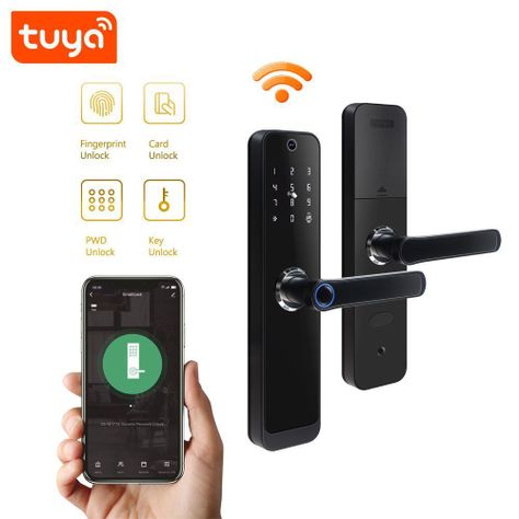 Cerradura Wifi Inteligente Con Cámara HR07-P Con Lector De Huella-5
