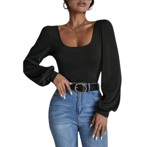 BLUSA LISA MANGA BOMBACHE IDEAL PARA FIESTA COCTEL GRADUACION-1