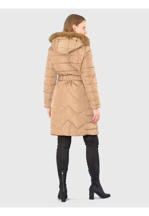 Parka Cinturón Italiana Beige-3