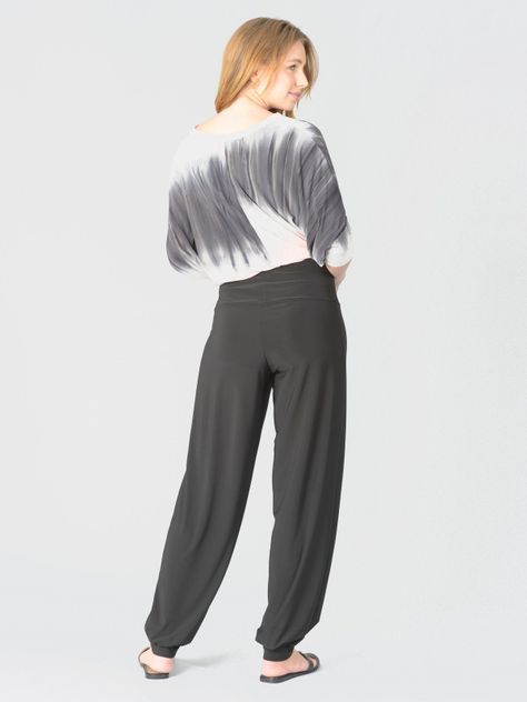 Pantalón Puño Elasticado Negro-3