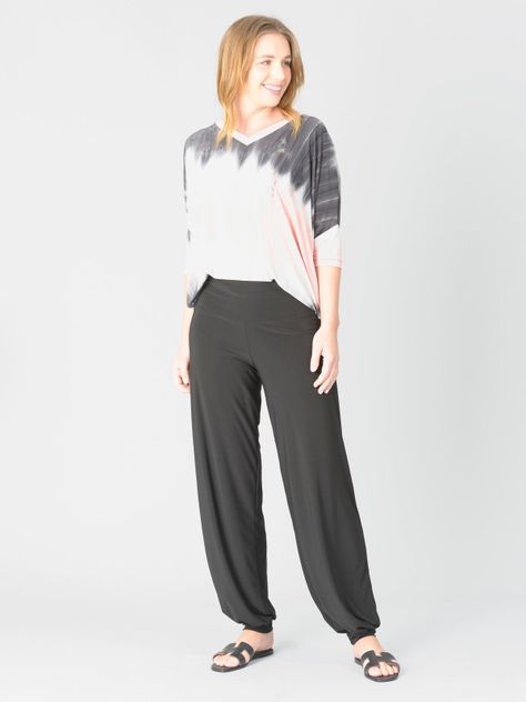 Pantalón Puño Elasticado Negro-2