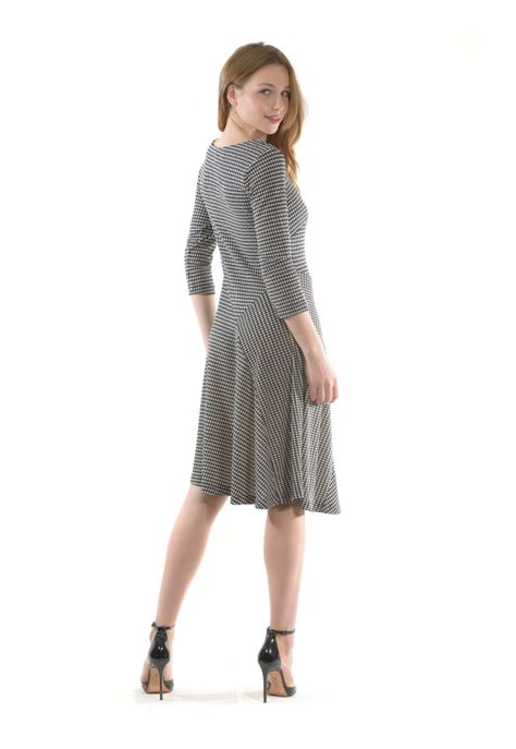 Vestido Mary Estampado Negro-3