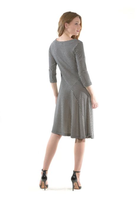 Vestido Mary Estampado Negro-5