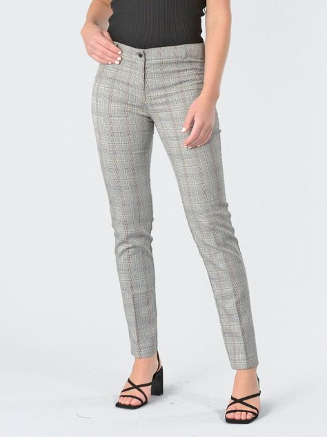 Pantalón Cuadrille Recto Gris/Burdeo-1