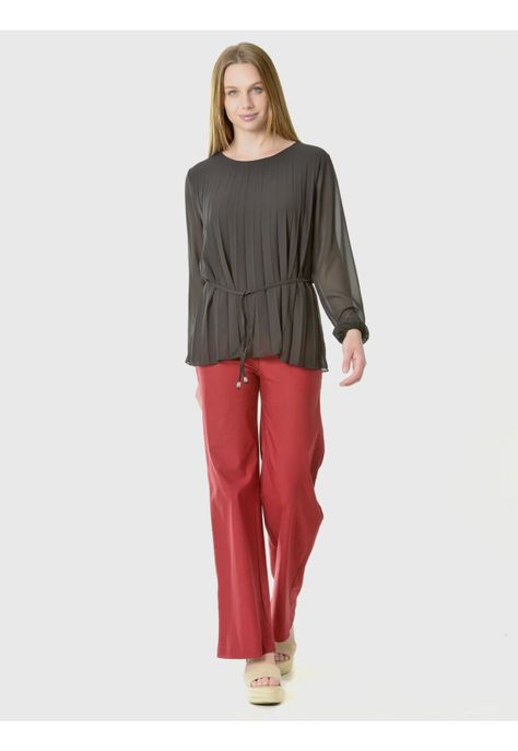 Blusa Plizada Italiana Negro-0