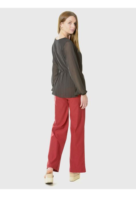 Blusa Plizada Italiana Negro-5