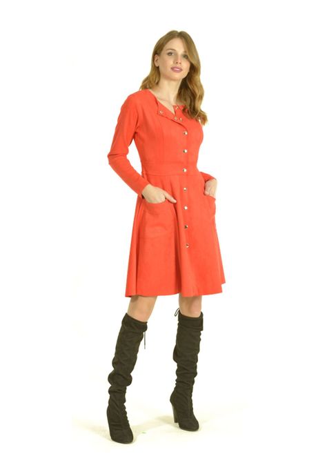 Vestido Broches Coral-0