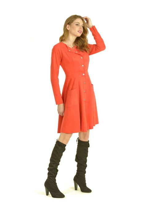Vestido Broches Coral-4