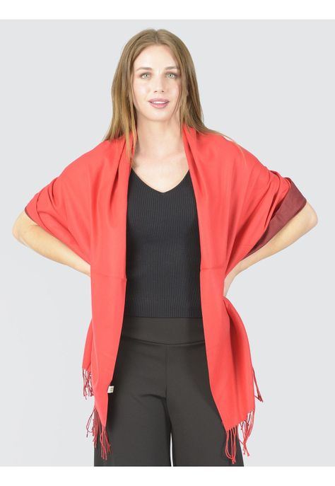 Echarpe Italiano Liso Rojo-0