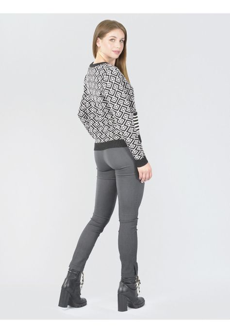 Chaleco Italiano Rombos Negro-3