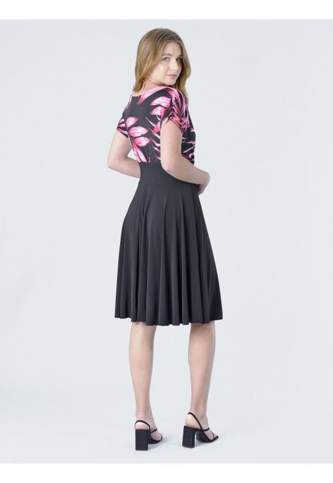 Confección propia nacional|Material: Lycra Fría Elasticada que no se apega al cuerpo|Largo a la rodilla|Corte: Campana|Cuello: Cruzado|Estampado-2