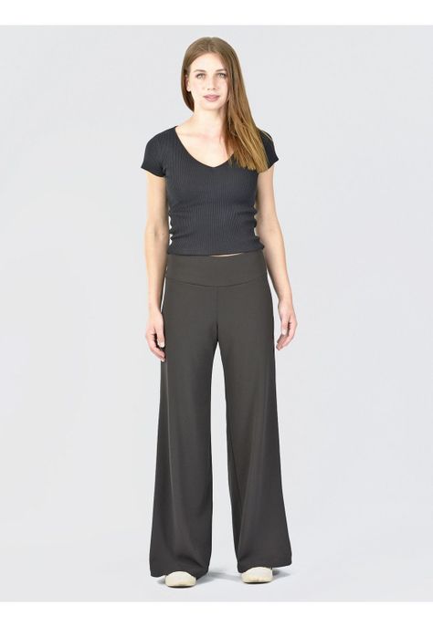 Pantalón Pata Ancha Negro-1