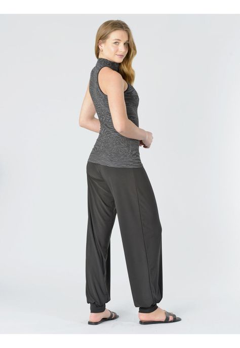 Polera Sin Mangas Elasticada Gris-3