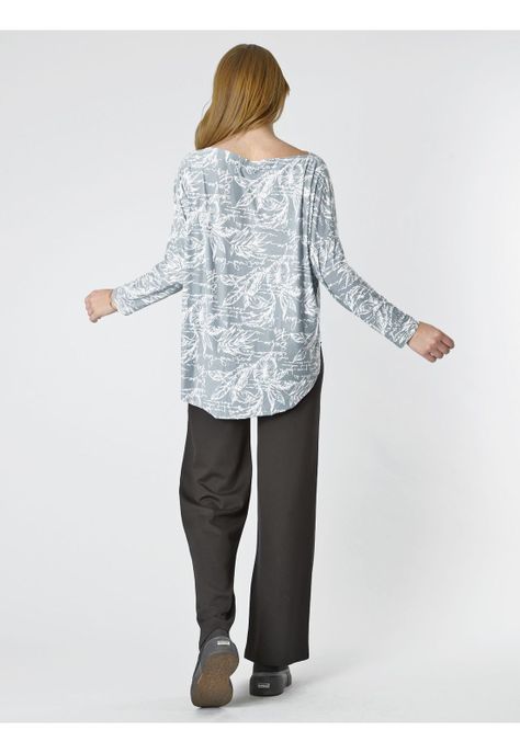 Polera Gianella Estampada Celeste-5