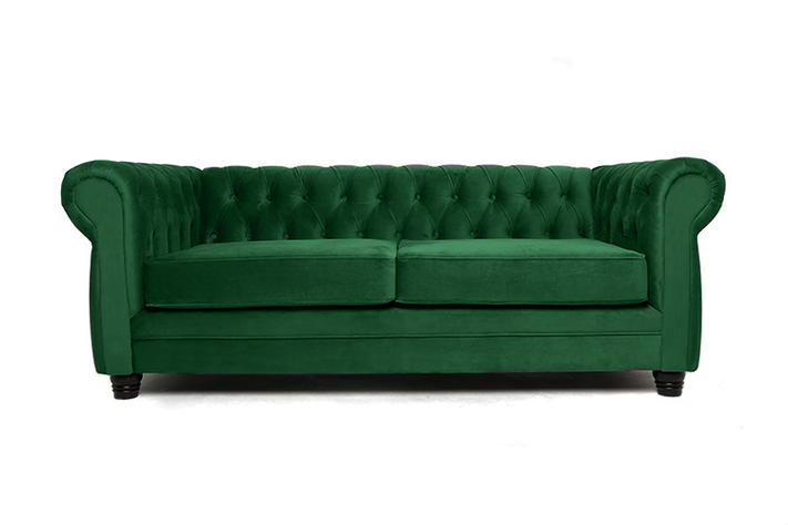 Sofá Chesterfield 3C Velvet Verde-0