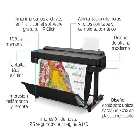 Plotter HP DesignJet T650 36-in Printer -3