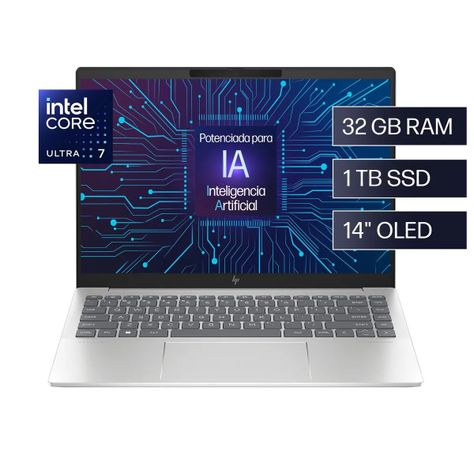Notebook HP Pavilion Plus 14-ew1001la Intel Core Ultra 7 32GB Ram 1TB SSD-1