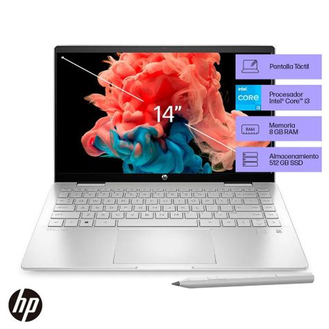 Notebook HP x360 14-ek0010la Intel Core i3 8GB RAM 512GB SSD-1