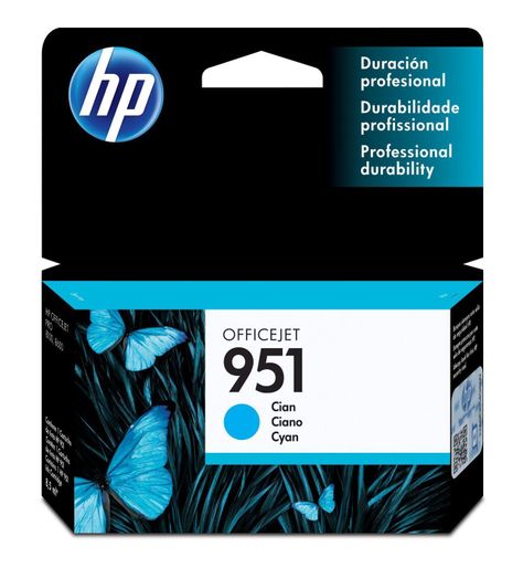 Cartucho de tinta HP 951 Cian Original-0