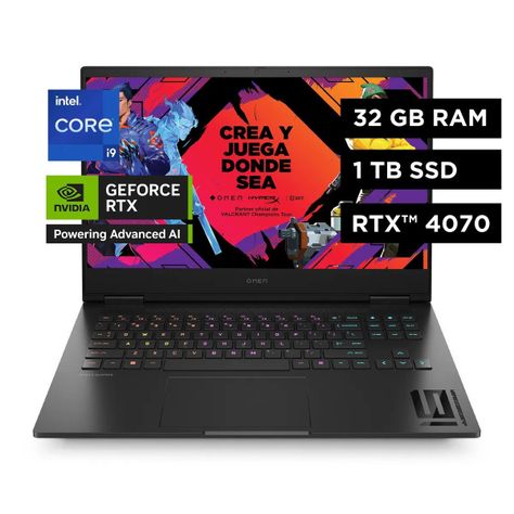 Notebook Gamer HP 16-wf1000la I9 32GB Ram 1TB SSD RTX4070 8GB-1