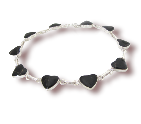 Pulsera corazón ónix-0